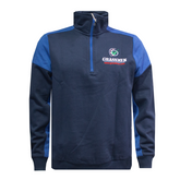 "GRASSMEN" Adults Prime Two Toned 1/4 Zip Sweater Navy/Cobalt