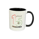 "15 Years of GRASSMEN" Anniversary Two Toned White Ceramic Mug