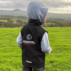 GRASSMEN Kids Softshell Gilet Black