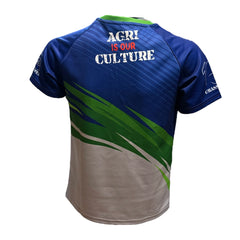 Adults 2025 Blue, Green & Grey Rugby Top - Agri is our Culture