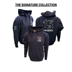 "15 Years of GRASSMEN" Kids Navy Anniversary Hoodie "Signature Collection"