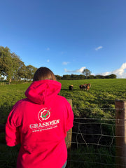"GRASSMEN" Unisex Adults Pink Hoodie