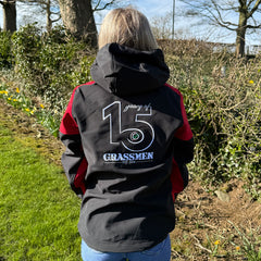 15 Years of GRASSMEN Adults Black/Red Softshell Jacket