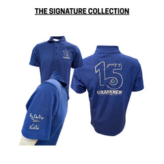 "15 Years of GRASSMEN" Kids Blue Anniversary Polo Shirt "Signature Collection"