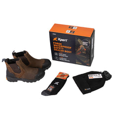 Xpert Pro Forge Waterproof S7L Safety Dealer Boot Brown Bundle