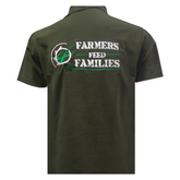 "Farmers Feed Families" Adults Khaki Green Polo Shirt