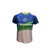 Kids 2025 Blue, Green & Grey Rugby Top - Agri is our Culture