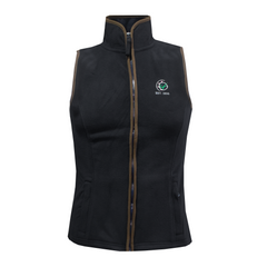GRASSMEN Ladies Artisan Fleece Gilet - Black/Brown