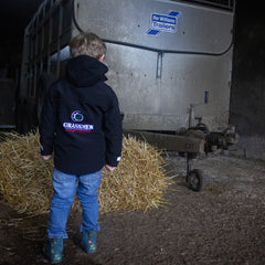 "GRASSMEN" Kids Black Softshell Jacket