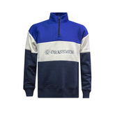 GRASSMEN Blue, White & Navy - Kids Unisex Cotton Quarter Zip