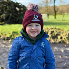 "GRASSMEN" Bobble Hat Burgundy