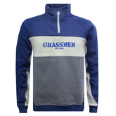 GRASSMEN Navy Heritage Adults Unisex Cotton 1/4 Zip