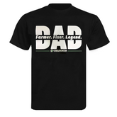 DAD - Farmer. Fixer. Legend. Novelty Adults Black T-Shirt