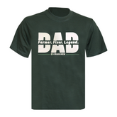 DAD - Farmer. Fixer. Legend. Novelty Adults Bottle Green T-Shirt