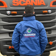 GRASSMEN Kids Drover Jacket - Blue