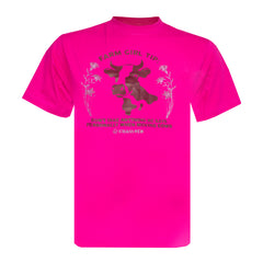 "Farm Girl" Novelty Adults Pink T-Shirt