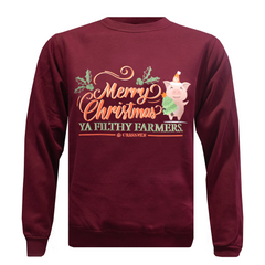 Merry Christmas Ya Filthy Farmers Adults Christmas Sweatshirt
