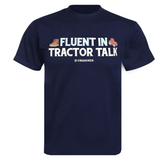 "Fluent In Tractor Talk" Novelty Adults Navy T-Shirt
