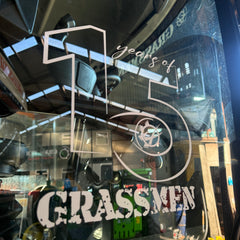 "15 Years of GRASSMEN" Anniversary Window Graphic Small