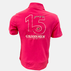 "15 Years of GRASSMEN" Adults Pink Polo Shirt "Signature Collection"