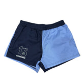 GRASSMEN Sky Blue & Navy - Adult Unisex Harlequin Two Toned Shorts