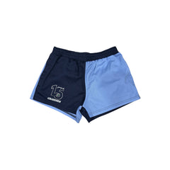 GRASSMEN Sky Blue & Navy - Kids Unisex Harlequin Two Toned Shorts