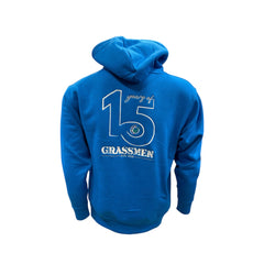 "15 Years of GRASSMEN" Kids Blue Anniversary Hoodie "Signature Collection"