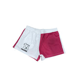 GRASSMEN Pink & White - Kids Unisex Harlequin Two Toned Shorts