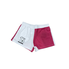 GRASSMEN Pink & White - Kids Unisex Harlequin Two Toned Shorts
