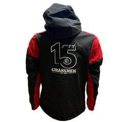 15 Years of GRASSMEN Adults Black/Red Softshell Jacket