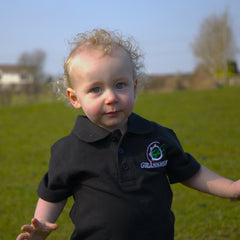"Ford TW35" Kids Black Polo Shirt