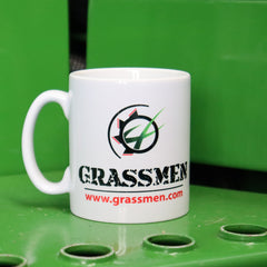 "GRASSMEN" White White Ceramic Mug