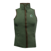GRASSMEN Ladies Artisan Fleece Gilet - Moss Green/Brown