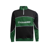 GRASSMEN Black, Green & White - Kids Unisex Cotton Quarter Zip