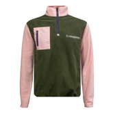 GRASSMEN Green/Pink Adults Sherpa Quarter Zip Fleece (OVERSIZED FITMENT)