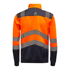 GRASSMEN PRO Hi-Vis 1/4 Zip Sweatshirt - Orange/Navy