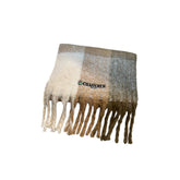 "GRASSMEN" Fluffy Check Scarf