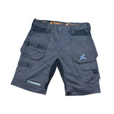 GRASSMEN Xpert Pro Stretch+ Holster Pocket Work Shorts Grey/Black