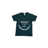 "School is important but farming is IMPORTANTER" Novelty Kids Bottle Green T-Shirt
