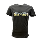 "Welcome to the Sheep Show" Novelty Adults Black T-Shirt