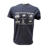 "Things i do in my spare time" Novelty Adults Navy T-Shirt