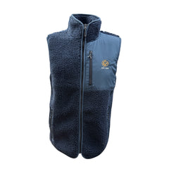 "GRASSMEN" Adults Navy Sherpa Fleece Gilet