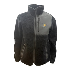 "GRASSMEN" Adults Black Sherpa Fleece Full Zip