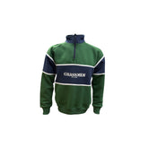 GRASSMEN Green, Navy & White - Kids Unisex Cotton Quarter Zip