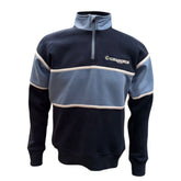GRASSMEN Navy, Sky Blue & White - Adults Unisex Cotton Quarter Zip