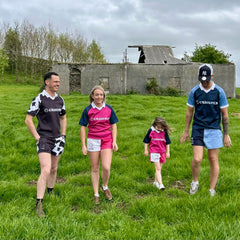 GRASSMEN Pink, Navy & White - Kids Unisex Rugby Top