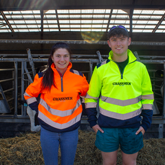 GRASSMEN PRO Hi-Vis 1/4 Zip Sweatshirt - Orange/Navy