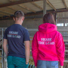 Share the Load - Standard Unisex Adults Pink Hoodie