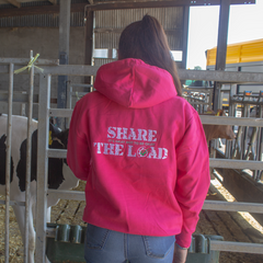 Share the Load - Standard Unisex Adults Pink Hoodie