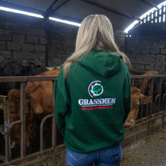 "GRASSMEN" Standard Unisex Adults Bottle Green Hoodie